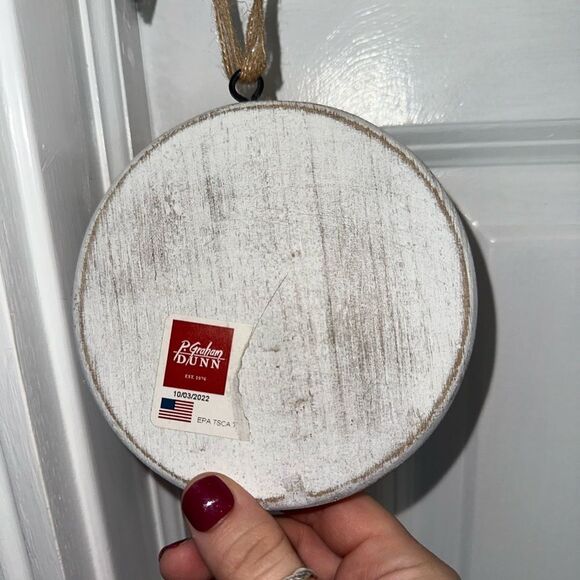 Rae Dunn 'O Come Let Us ADORE Him' Hanging Wooden Circle - Picture 2 of 2